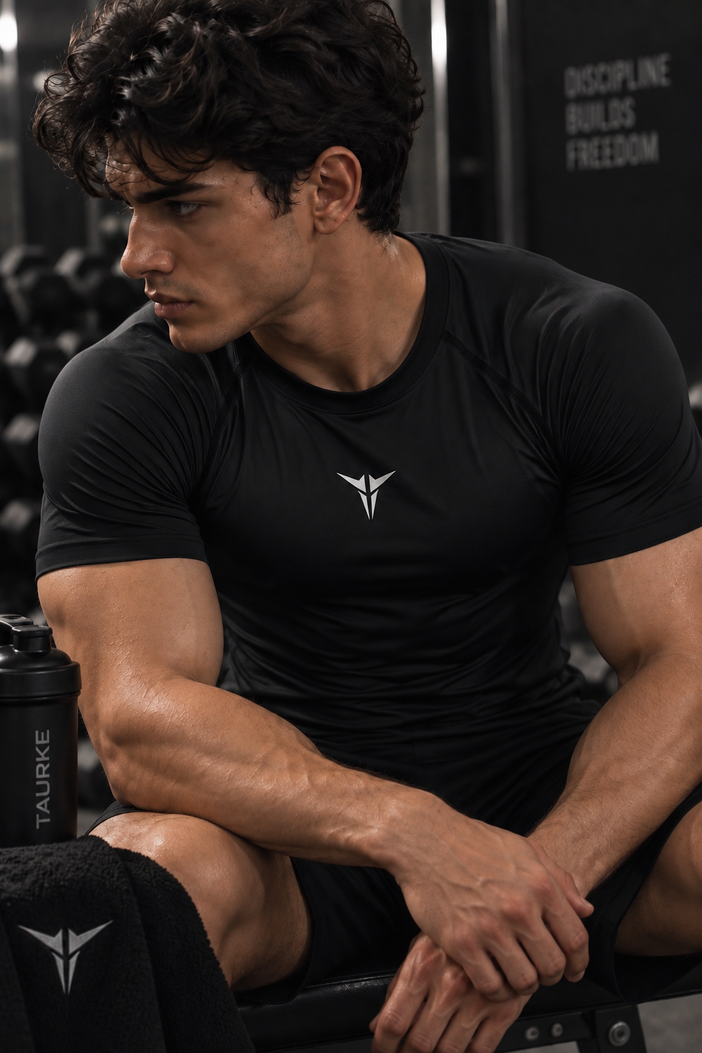 TAURKE Black Compression T-shirt